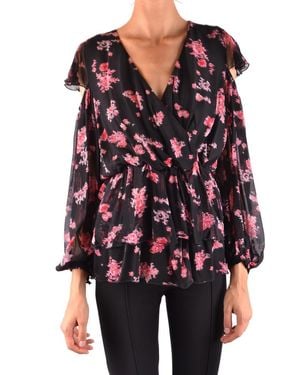 Pinko Floral Print Sheer Blouse - Rot