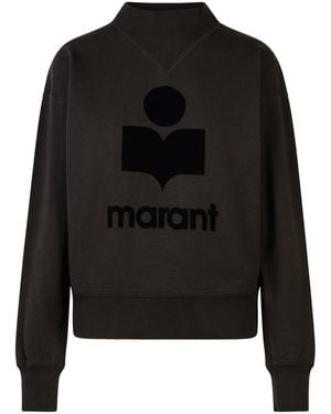 Isabel Marant Moby Sweatshirt Met Ingewikkeld Logo - Zwart