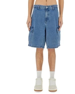 Obey Baggy Bigwig Cargo Shorts - Blue