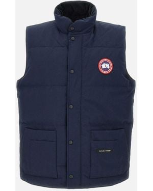 Canada Goose Navy Blue Down Geveted Vest - Blauw