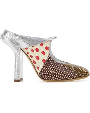 Dries Van Noten Printed Mules - Pink