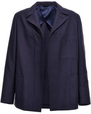 Fendi Klassische Wollblazer Jacke - Blau