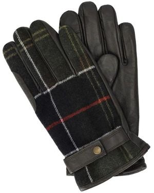 Barbour Newbrough Tartan Gloves - Black