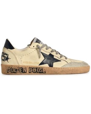 Golden Goose 'Ball Star' Leather Trainers - Metallic