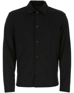 Prada Wool And Cashmere Shirt - Black