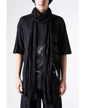 Ann Demeulemeester Jara Langer Faltenschal (19 x 320 cm) Baumwolle/Modal/ - Schwarz