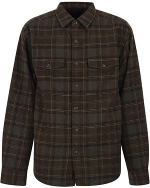 Polo Ralph Lauren Hemdjacke aus gebürstetem Flanell - Schwarz