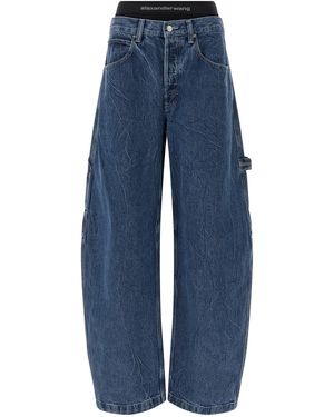 Alexander Wang Boxer-Einsatzjeans - Blau
