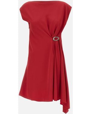Liu Jo Red Stretch Twill Dress - Rood