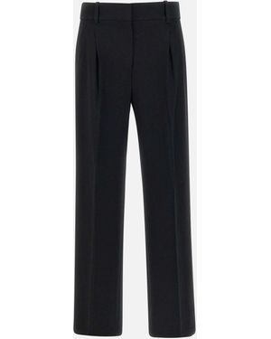 Theory Dbl Ploeg Zwarte Wide Been Broek - Blauw