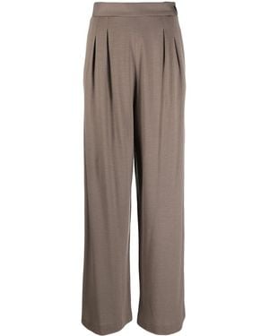 Fabiana Filippi Wide Leg Wool Pants - Brown