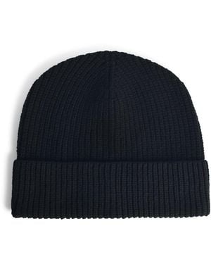 Seven Gauge Wool Beanie - Blue