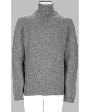 Roberto Collina Wool Turtleneck Sweater - Grey