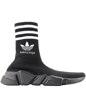 Balenciaga Speed Lt Adidas Sneakers /Logo - Black