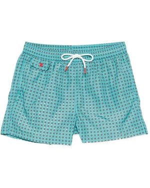 Kiton Badeanzug mit geometrischem Print von - Blau