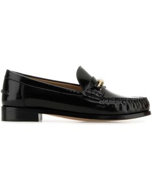 Ferragamo Salvatore Leather Harry Loafers - Black