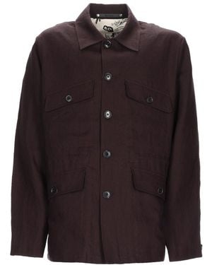 Paul Smith Linen Utility Shirt Jacket - Brown