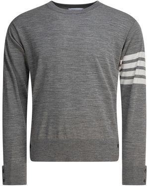Thom Browne Classic Crewneck Pullover - Grau