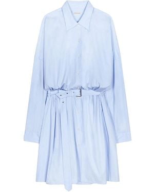 Dries Van Noten Chemisier Con Cintura - Blu
