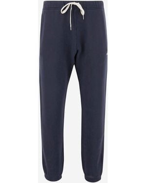 Autry Cotton Sweatpants With Logo - Blue