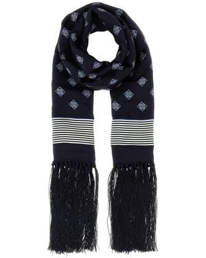 Bode Printed Silk Scarf - Black