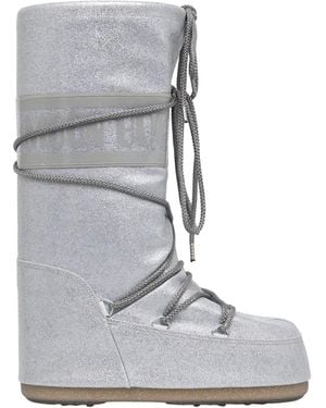 Moon Boot Icon Glitzer-Schneestiefel - Grau