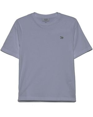 Maison Kitsuné Crewneck Logo T-Shirt - Blue
