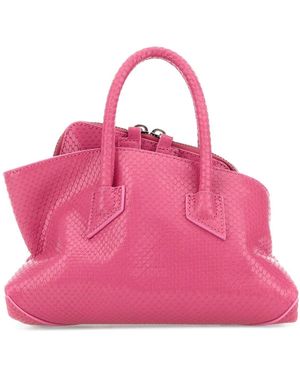The Attico Fuchsia Leather Mini La Passeggiata Handbag - Pink