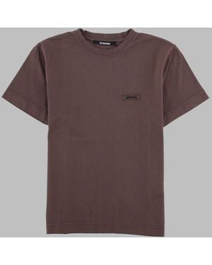 Jacquemus Patch-Detail Cotton T-Shirt - Brown