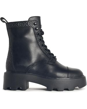 Tory Burch 'T Monogram' Leather Ankle Boots - Blue