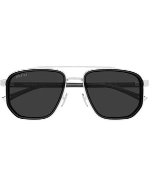 Gucci Eckige Sonnenbrille - Schwarz