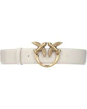 Pinko Belt Leather/Silk - White