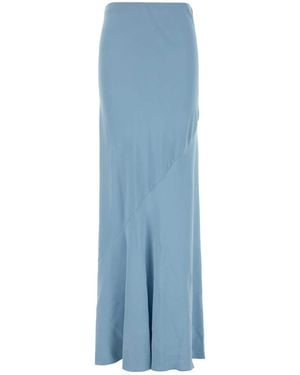 Ermanno Scervino Light-blue Twill Skirt