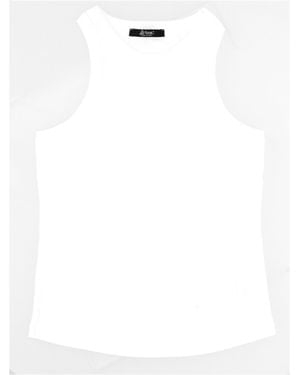 LA ROSE Ribbed Cotton Tank Top - White
