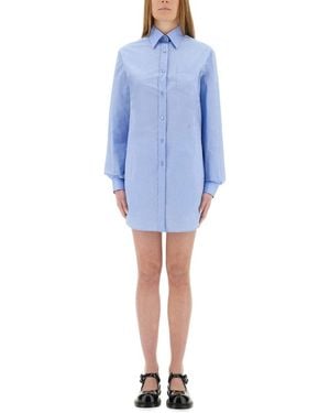 Moschino Poplin Chemise Jumpsuit - Blue