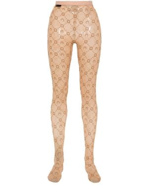 Marine Serre Monogram Tights - Natural