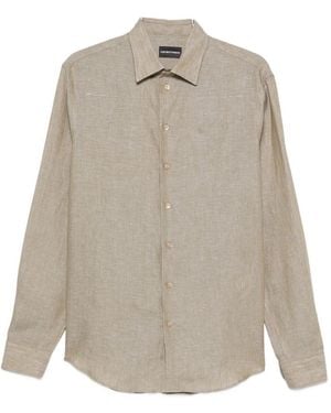 Emporio Armani Long-Sleeve Button-Fastening Shirt - White