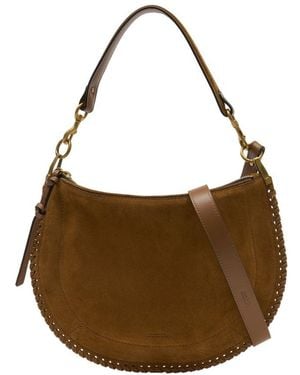 Isabel Marant Oskan Soft Zip Gz Umhängetasche Leder Braun