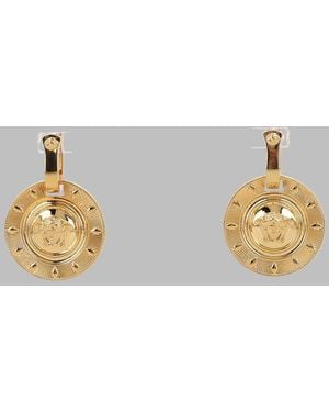 Versace Versa-Style Mini Goldtone Earrings - Metallic