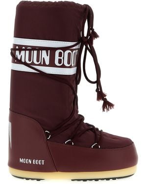 Moon Boot 'Icon' Boots - Red