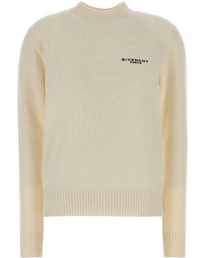 Givenchy Ivory Wool Blend Sweater - Natural