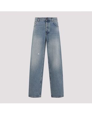 Moschino Relaxed High-Waist Jeans With Classic Five-Pocket - Blau