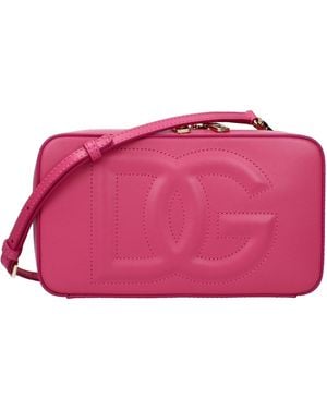Dolce & Gabbana Dolce&Gabbana Damens Umhängetaschen Fuchsia/Lila Leder - Pink