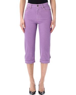 Versace Mini Arch Cut Jeans For - Purple