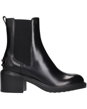 Tod's Schwarzes Leder Damens Schuhe