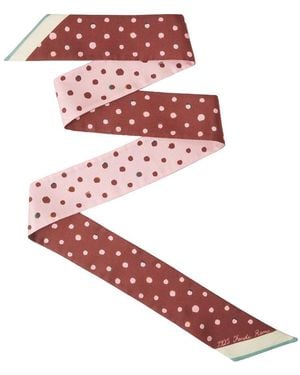 Fendi Polka Dot Silk Scarf - Pink