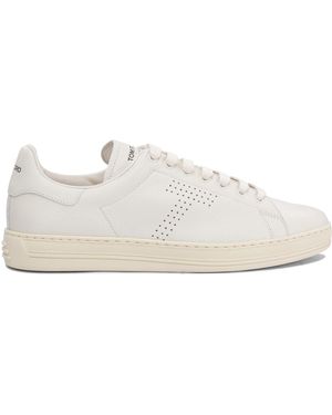 Tom Ford Warwick Leather Trainers - White