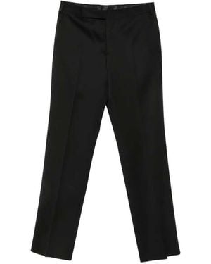 Lardini Straight Leg Pants With Pressed Crease - Black