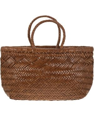Dragon Triple Jump Small Woven Bag - Brown