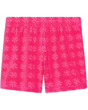 Tory Burch Logo Cotton Shorts - Pink